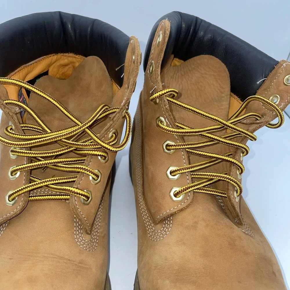 Timberland 6 Inch Premium Waterproof Boots Men's 11 Wheat Nubuck Classic Vintage
